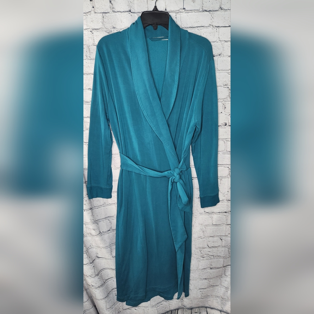 Soft Surroundings Teal Wrap Around Robe Size S